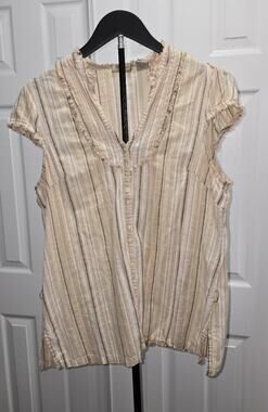 Ruff Hewn Women's Large Striped Cotton Blouse